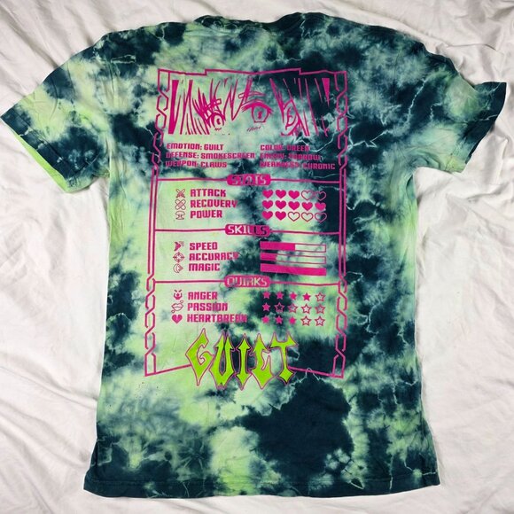 Broken Promises Guilt Anime Graphic Large Green Shirt Tie Dye Short Sleeve - Picture 2 of 12